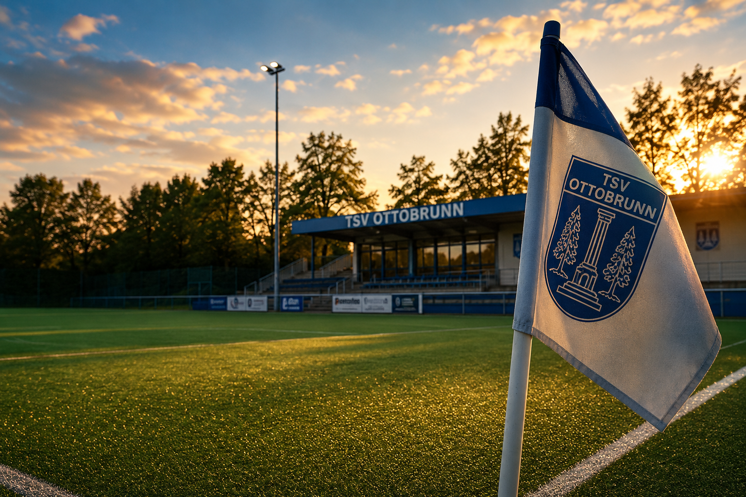 TSV Ottobrunn Fahne am Sportplatz Haidgraben